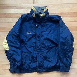 Columbia Bugaboo Snow Ski Jacket Mens Size XL Blue Yellow Winter Outdoor